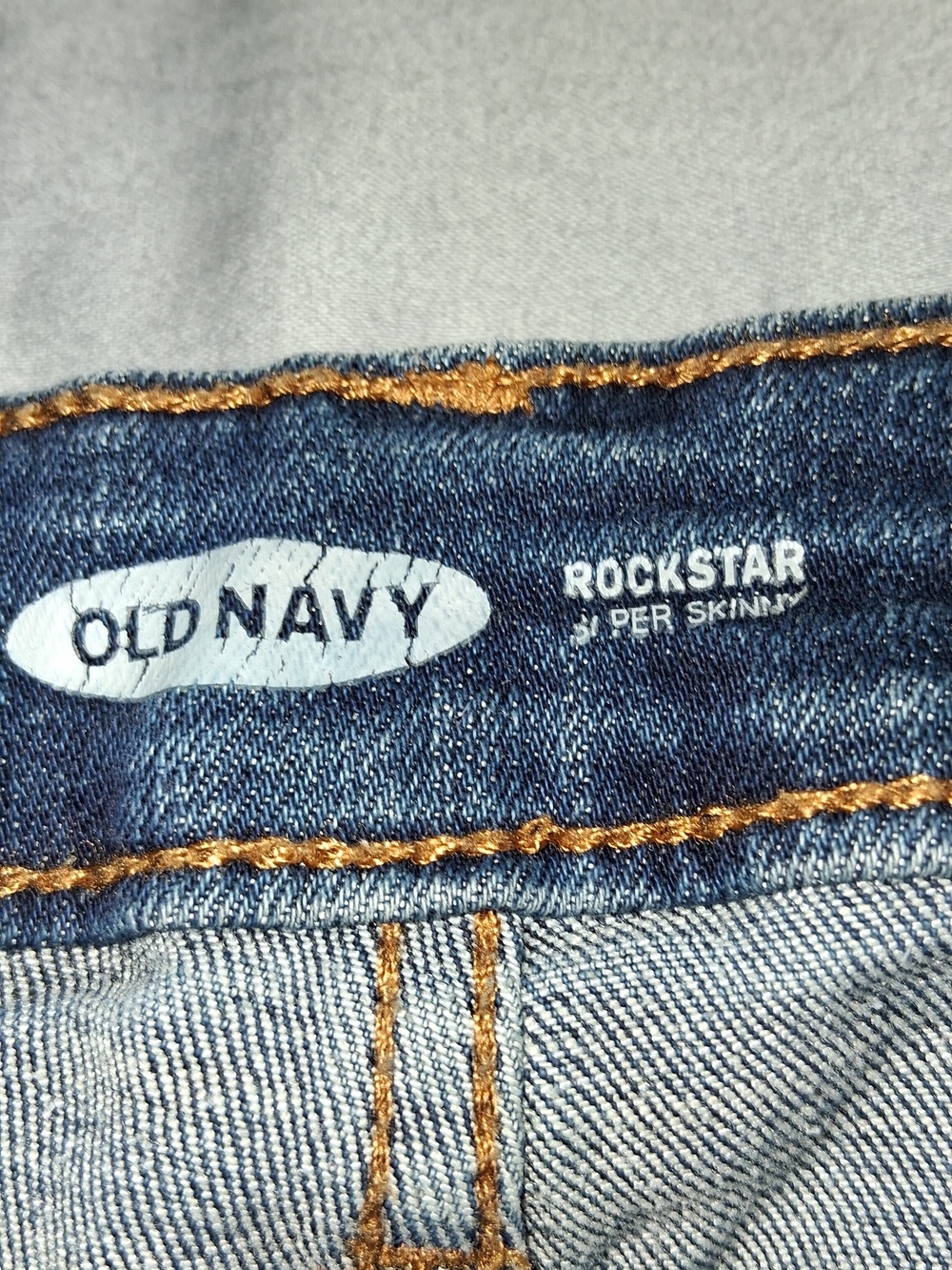 Old Navy Womens Ripped Skinny Jeans - Dark Blue - Picture 3 of 4